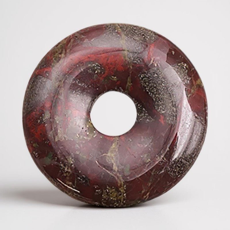Donut ou PI Chinois jaspe sang de dragon Brésil A - La Boite à Cailloux