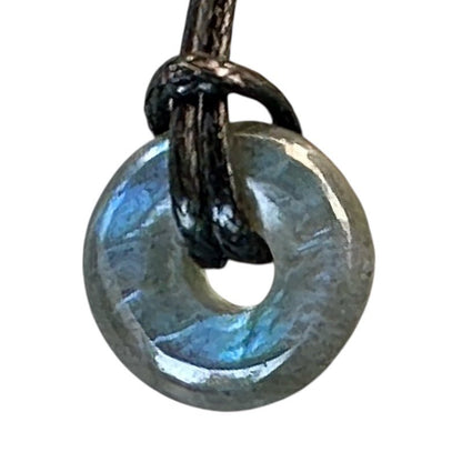 Donut ou PI Chinois labradorite Madagascar AA+ (15mm) - La Boite à Cailloux