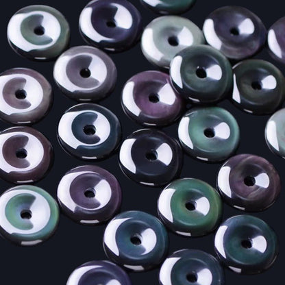 Donut ou PI Chinois obsidienne oeil céleste Mexique A - La Boite à Cailloux