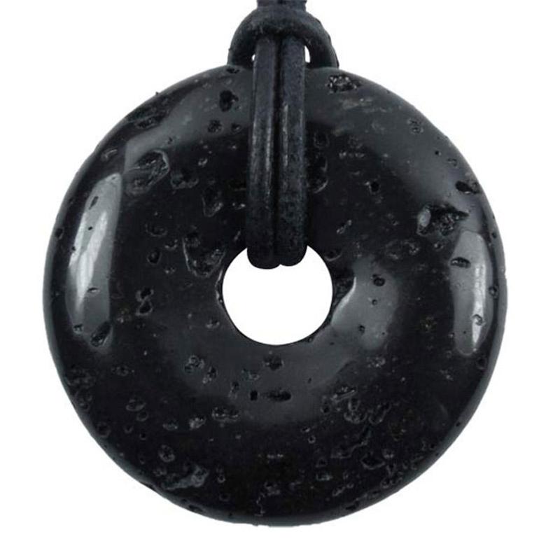 Donut ou PI Chinois pierre de lave Chine A - La Boite à Cailloux