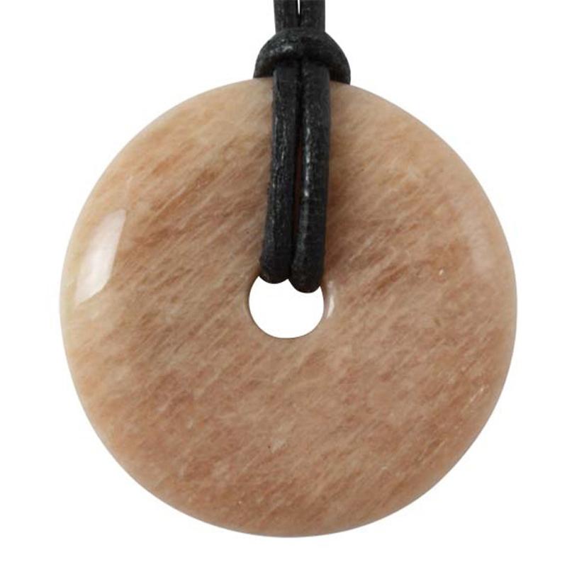 Donut ou PI Chinois pierre de lune Inde A - La Boite à Cailloux