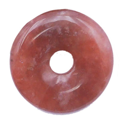 Donut ou PI Chinois quartz hématoide (quartz fraise) Brésil A