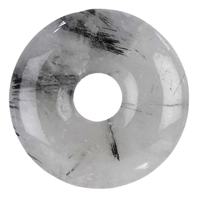 Donut or PI Chinese quartz tourmaline inclusions Brazil A (30mm)