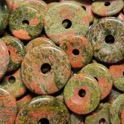 Donut ou PI Chinois unakite Afrique du Sud A - La Boite à Cailloux