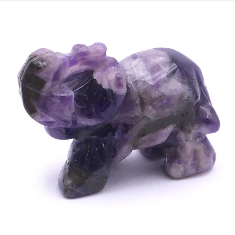 Eléphant améthyste Brésil A 50mm - La Boite à Cailloux