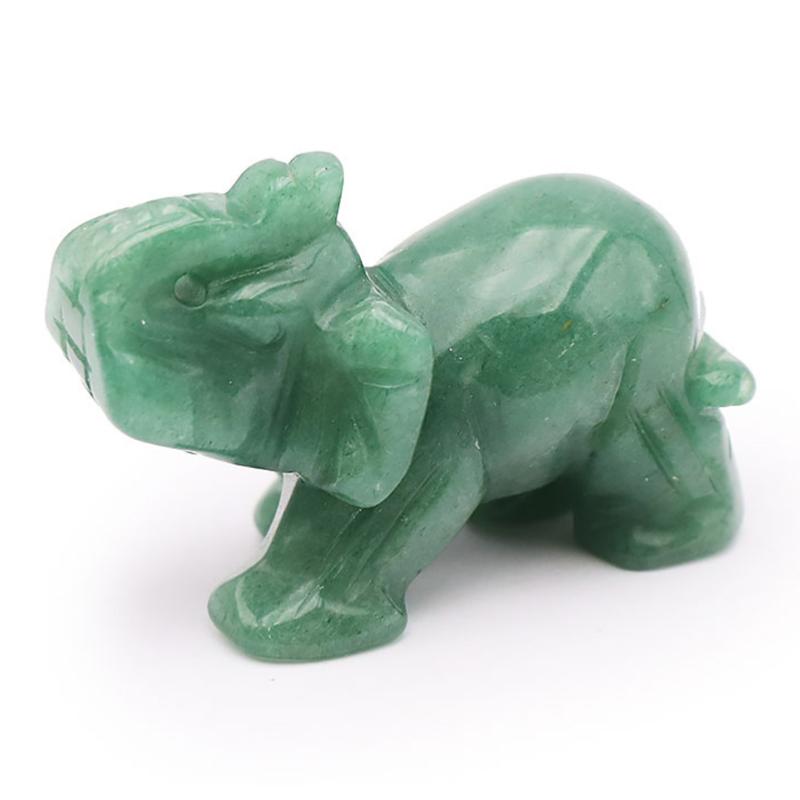Eléphant aventurine verte Brésil A 50mm - La Boite à Cailloux