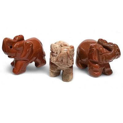 Elefante de jaspe rojo Sudáfrica A 40 mm