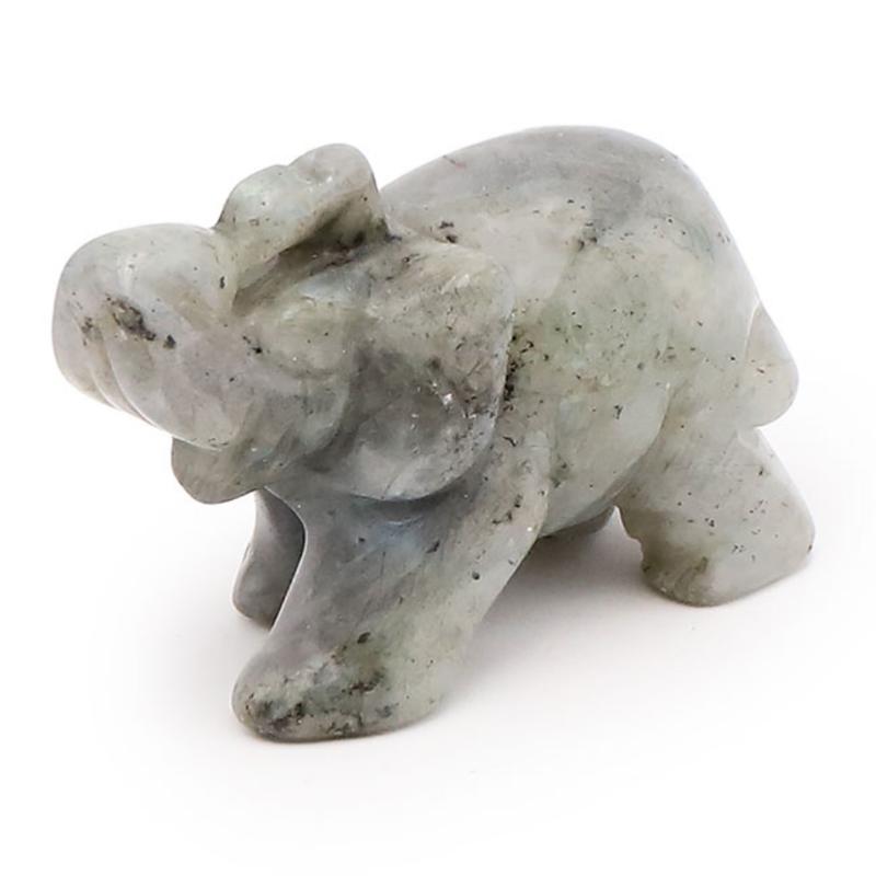 Eléphant labradorite Madagascar A 50mm - La Boite à Cailloux