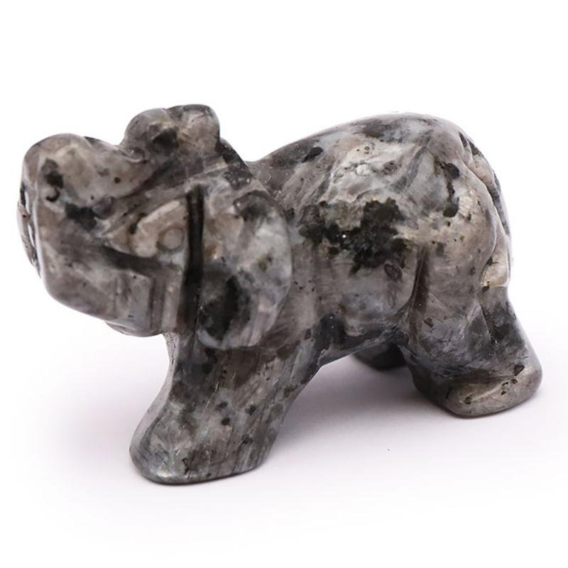 Eléphant larvikite (granite) Norvège A 40mm - La Boite à Cailloux