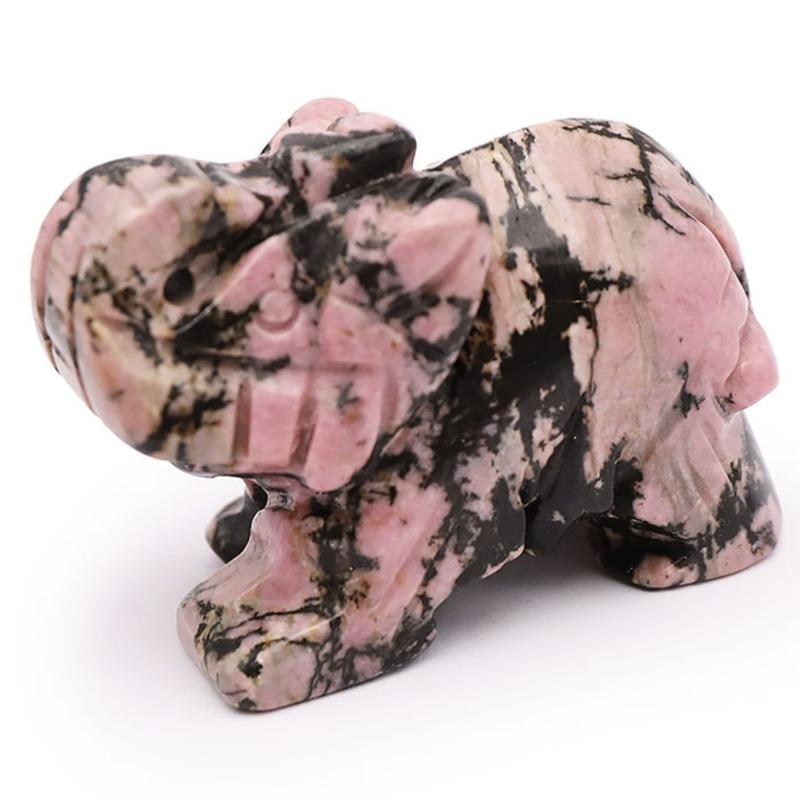 Eléphant rhodonite Madagascar A 50mm - La Boite à Cailloux