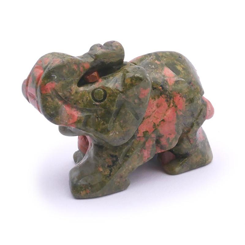Eléphant unakite Afrique du Sud A 50mm - La Boite à Cailloux
