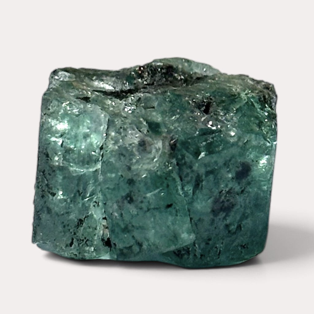 Émeraude naturelle brute de Colombie AA+, spécimen de 11,89 g, vue 2
