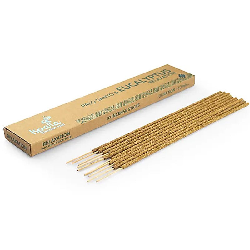 Encens naturels Palo Santo "Eucalyptus" (boite de 10) - La Boite à Cailloux