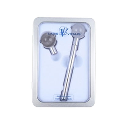 Ensemble rouleau de massage "CHI" Cristal de roche/Quartz fumé - La Boite à Cailloux