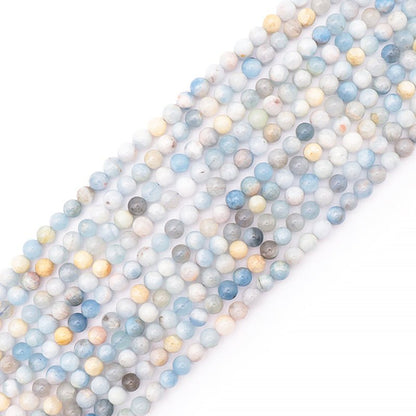 Fil aigue marine multicolore Brésil A - La Boite à Cailloux