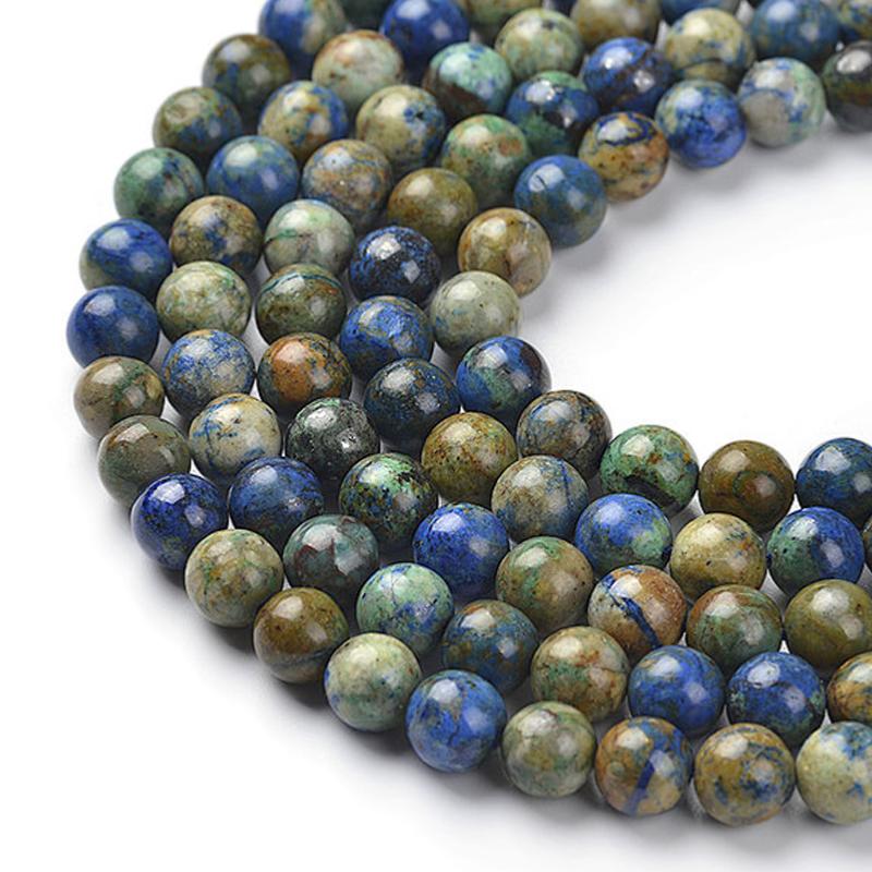 Fil azurite malachite Pérou AA - La Boite à Cailloux