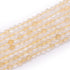 Fil citrine naturelle Brésil AA perles facettées 3 - 4mm - La Boite à Cailloux