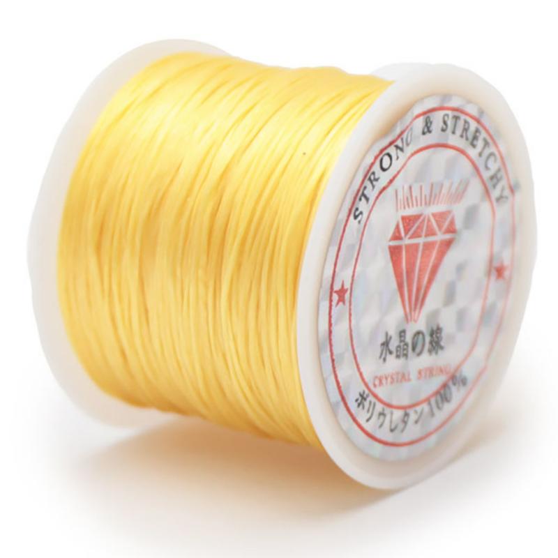 Fil élastique jaune 0,5mm - 50m - La Boite à Cailloux