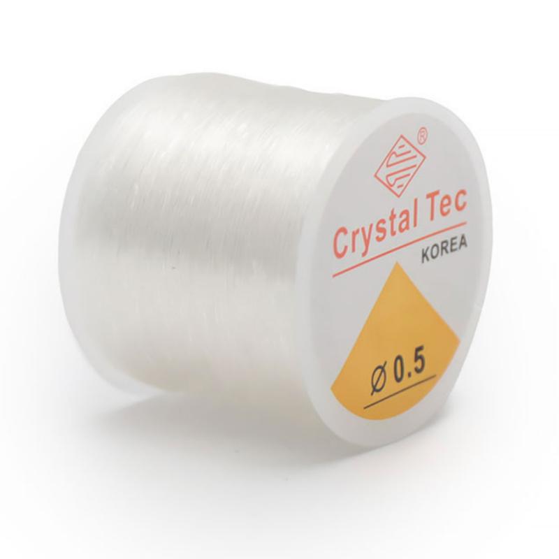 Fil élastique transparent 0,5mm - 100m - La Boite à Cailloux