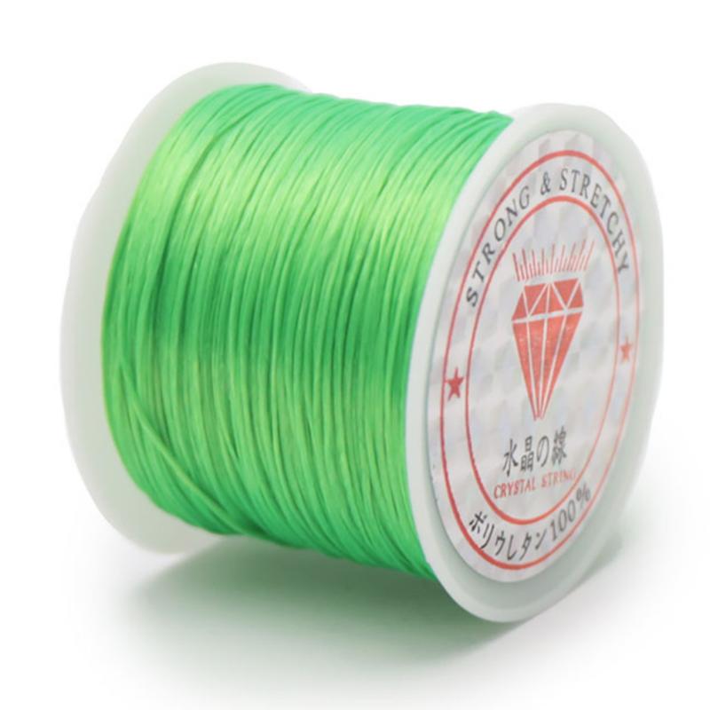 Fil élastique vert clair 0,5mm - 50m - La Boite à Cailloux