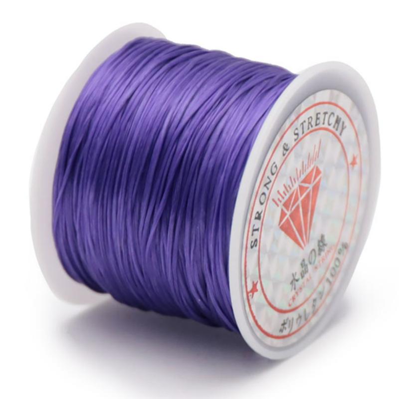 Fil élastique violet 0,5mm - 50m - La Boite à Cailloux