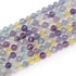 Fil fluorine multicolore Chine AA perles facettées 3 - 4mm - La Boite à Cailloux