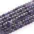 Fil iolite (cordièrite) Inde AA perles facettées 3 - 4mm - La Boite à Cailloux