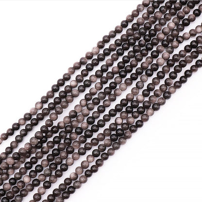 Fil obsidienne argentée Mexique A - La Boite à Cailloux