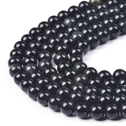 Fil obsidienne oeil céleste Mexique AA - La Boite à Cailloux