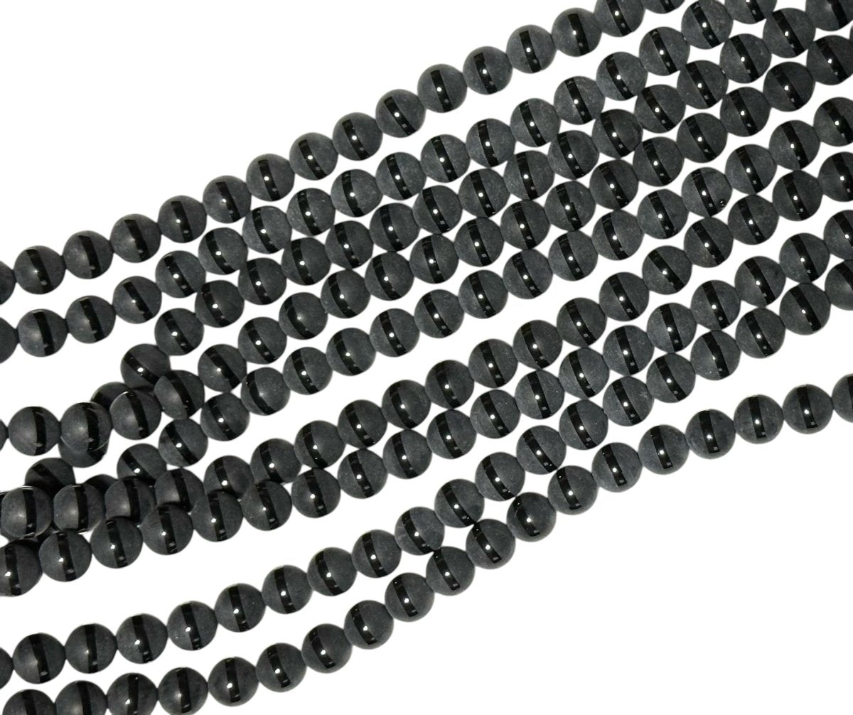 Fil onyx semi polie Inde GRADE A - La Boite à Cailloux