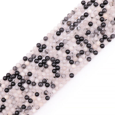 Fil quartz avec inclusions de tourmaline Brésil GRADE A