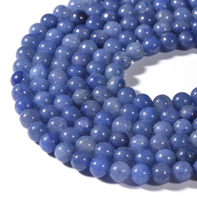 Fil quartz bleu ou aventurine bleue Brésil A - La Boite à Cailloux