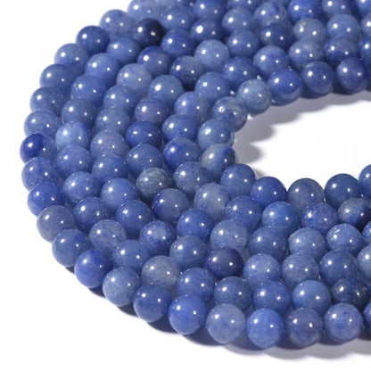 Fil quartz bleu ou aventurine bleue Brésil A - La Boite à Cailloux