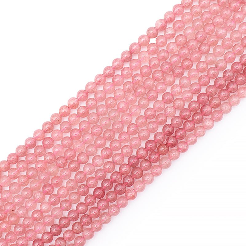 Fil quartz hematoide (quartz fraise) Brésil A - La Boite à Cailloux