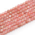 Fil rhodochrosite Argentine AA perles facettées 3 - 4mm - La Boite à Cailloux