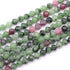 Fil rubis zoisite Tanzanie AA perles facettées 3 - 4mm - La Boite à Cailloux