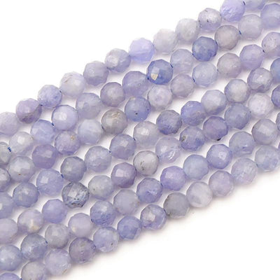 Tanzanite A+ thread faceted beads 3-4mm
