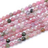 Fil tourmaline multicolore Brésil AA perles facettées 3 - 4mm - La Boite à Cailloux