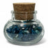Flacon verre apatite bleue Madagascar AA (mini - pierre roulée XXS) - La Boite à Cailloux
