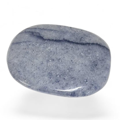 Galet aventurine bleue ou quartz bleu Brésil A - La Boite à Cailloux