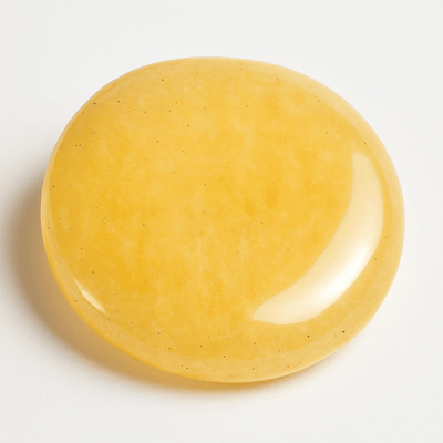 Orange calcite pebble Mexico A