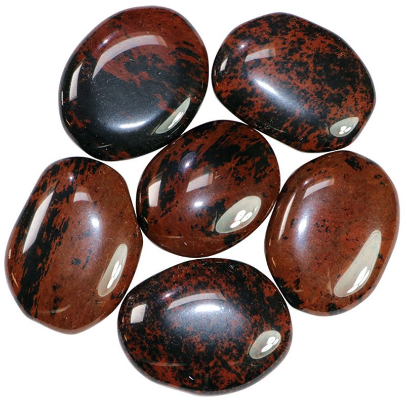 Galet obsidienne acajou Mexique A - La Boite à Cailloux