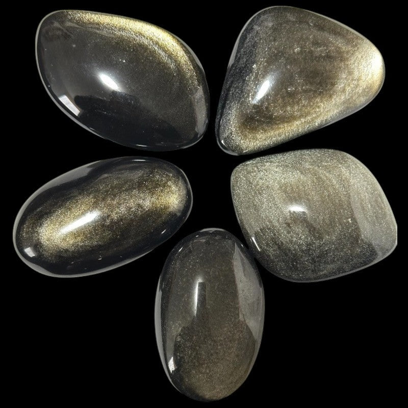 Galet obsidienne dorée Mexique AAA - La Boite à Cailloux