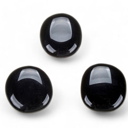 Galet obsidienne noire Mexique A - La Boite à Cailloux