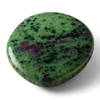 Ruby pebble on zoisite Tanzania A