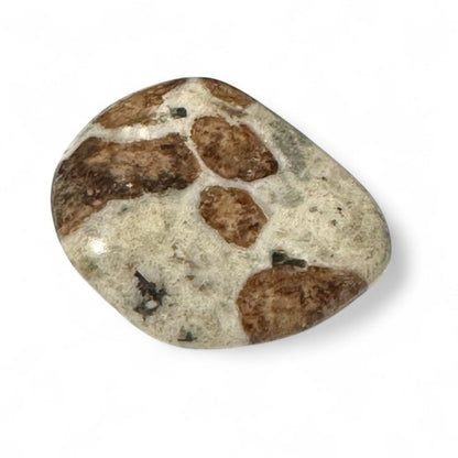 Grenat dans Epidote et Wollastonite Madagascar A+ (pierre roulée) - La Boite à Cailloux