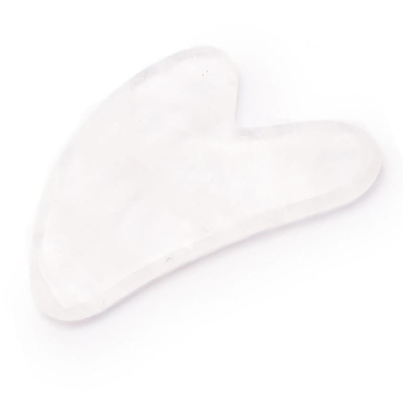 Gua Sha coeur cristal de roche Brésil A 80mm - La Boite à Cailloux