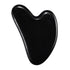Gua Sha coeur obsidienne noire Mexique A 80mm - La Boite à Cailloux