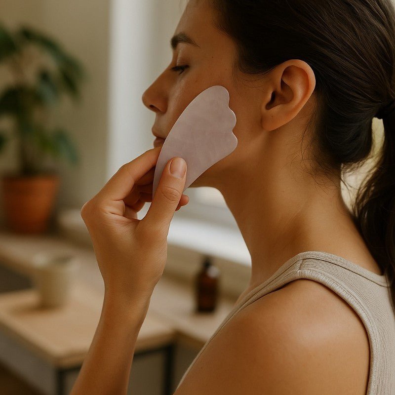 Gua Sha plume cristal de roche Brésil A 110mm - La Boite à Cailloux