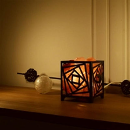 Lampe de sel Himalaya naturel Carré 15cm - La Boite à Cailloux